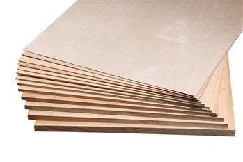 Sklejka modelarska lotnicza formatka 1,5mm (250mm x 630mm) brzozowa gat. IV  - rabat -20% przy 10 sztukach