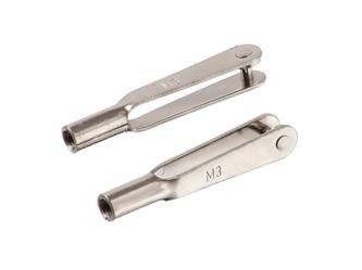 Końcówka popychacza - snap metalowa M3 (widełkowa) 6 sztuk