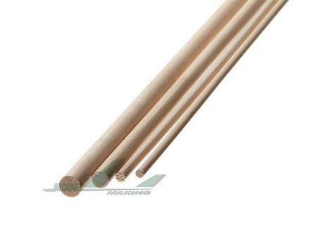 Listwa brzozowa okrągła fi 5,0mm x 1000 mm