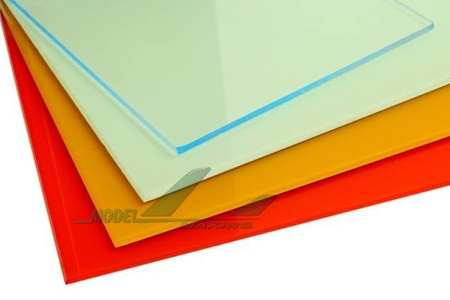 Formatka z pleksy 4,0mm żółta 350mm x 540mm