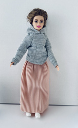 Zestaw ubranek dla lalki bluza i spódnica plis