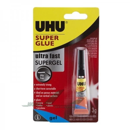Klej UHU Super Glue ultra fast gel